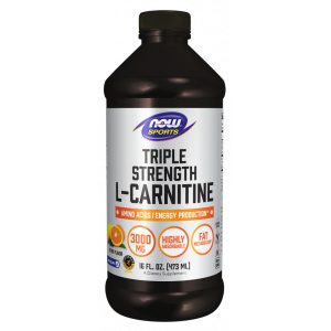 NOW SPORTS TRIPLE STRENGTH L-CARNITINE 3000 MG ENERGY SUPPORT DIETARY SUPPLEMENT 473 ML LIQUID